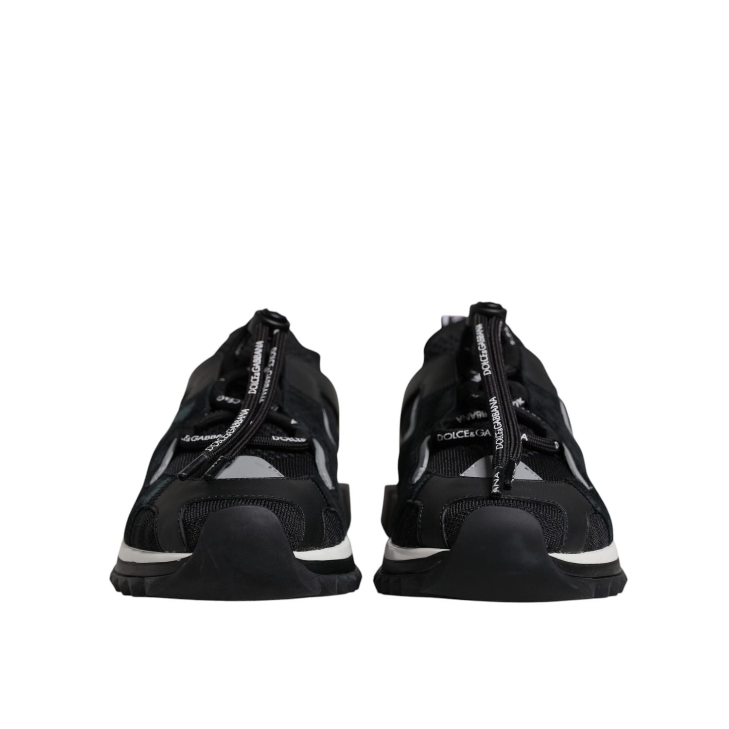 Dolce & Gabbana Black Mesh Sorrento Trekking Sneakers Shoes