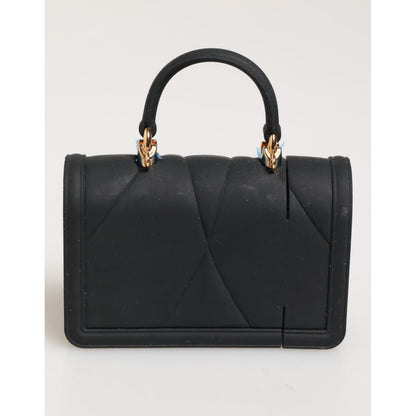 Dolce & Gabbana Black Silicone Devotion Heart Cover Hand Bag Airpod Case