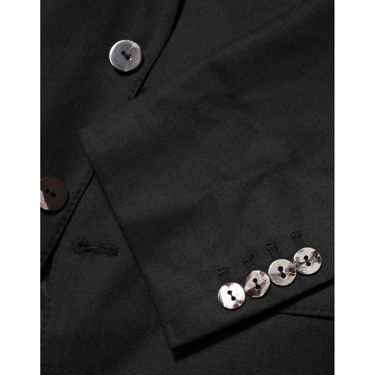 Dolce & Gabbana Black Single Breasted Men Coat MARTINI Blazer