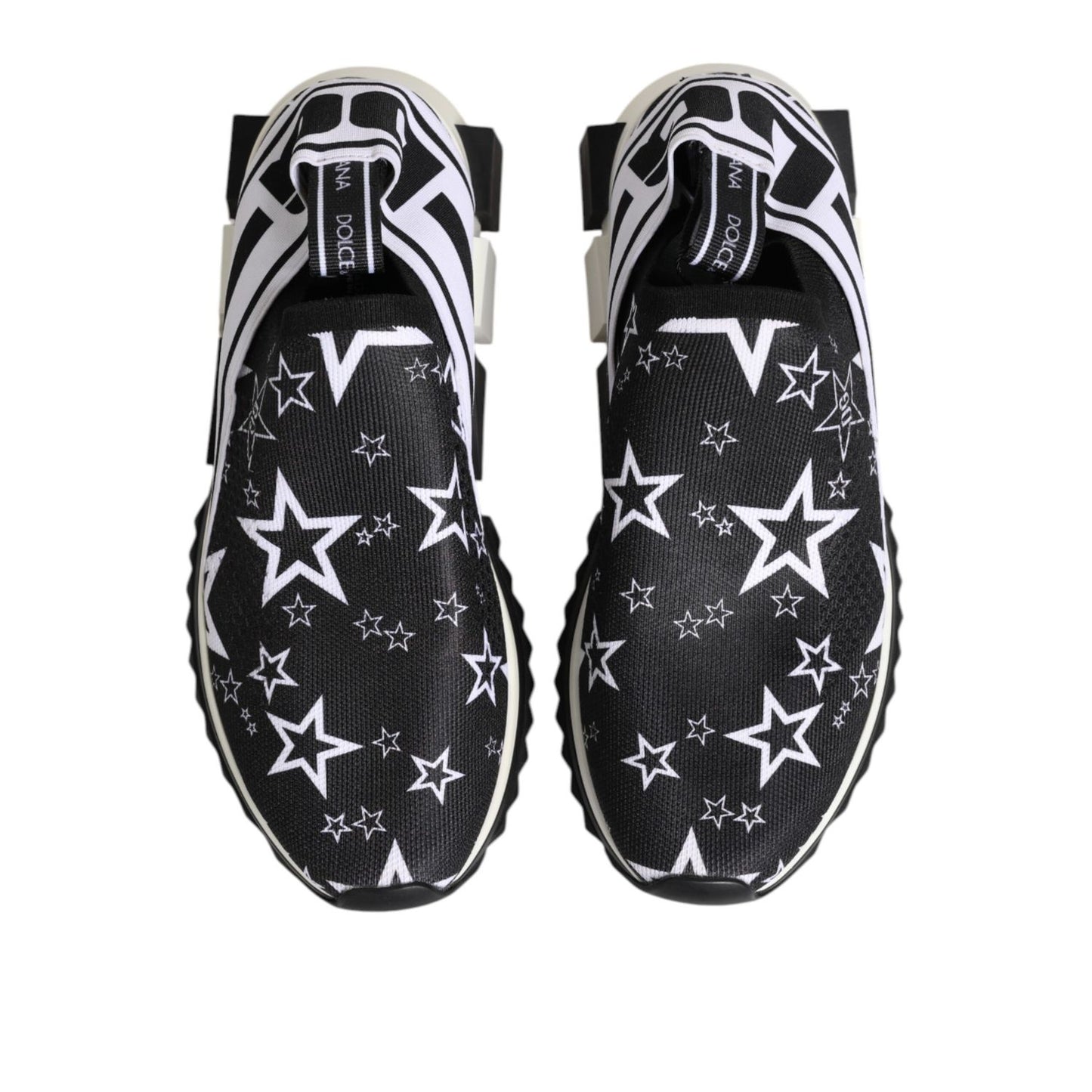 Dolce & Gabbana Black White Sorrento Low Top Sneakers Shoes