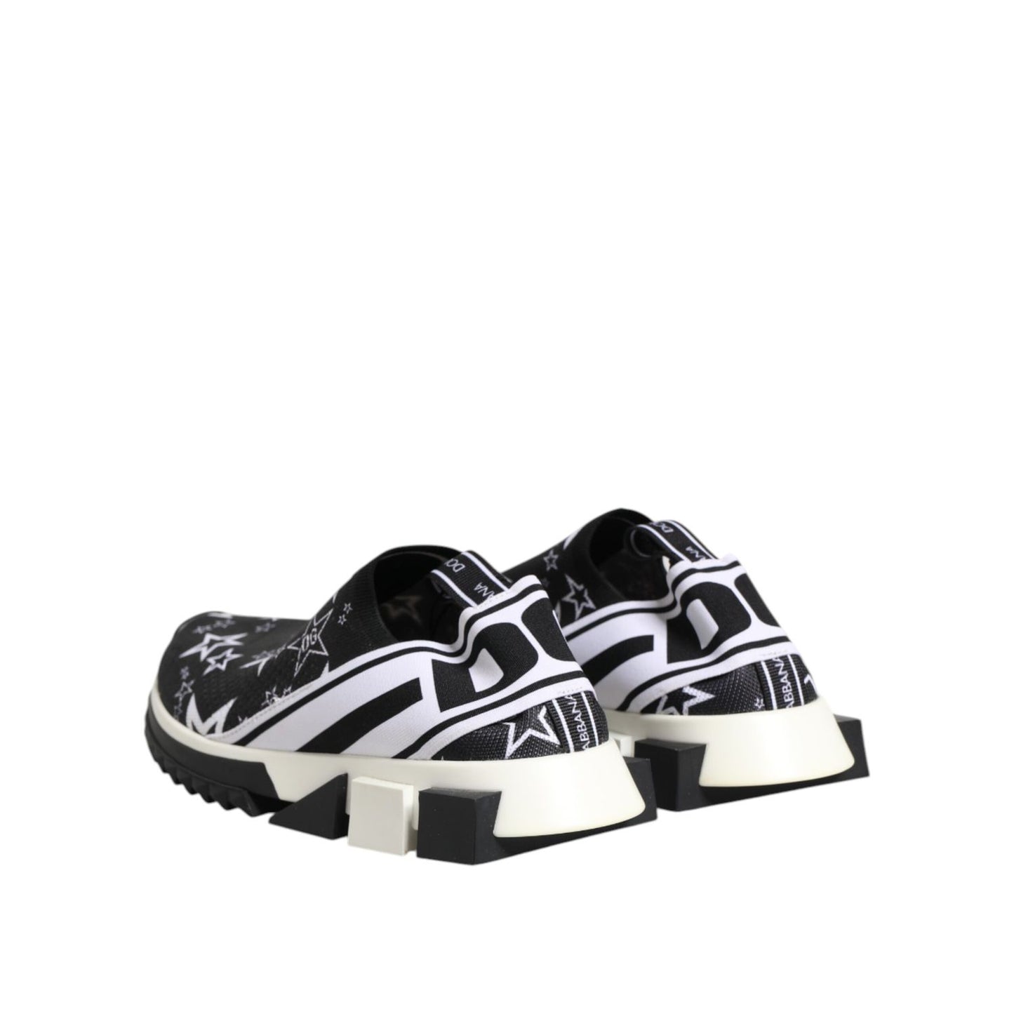 Dolce & Gabbana Black White Sorrento Low Top Sneakers Shoes