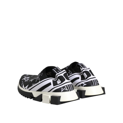 Dolce & Gabbana Black White Sorrento Low Top Sneakers Shoes