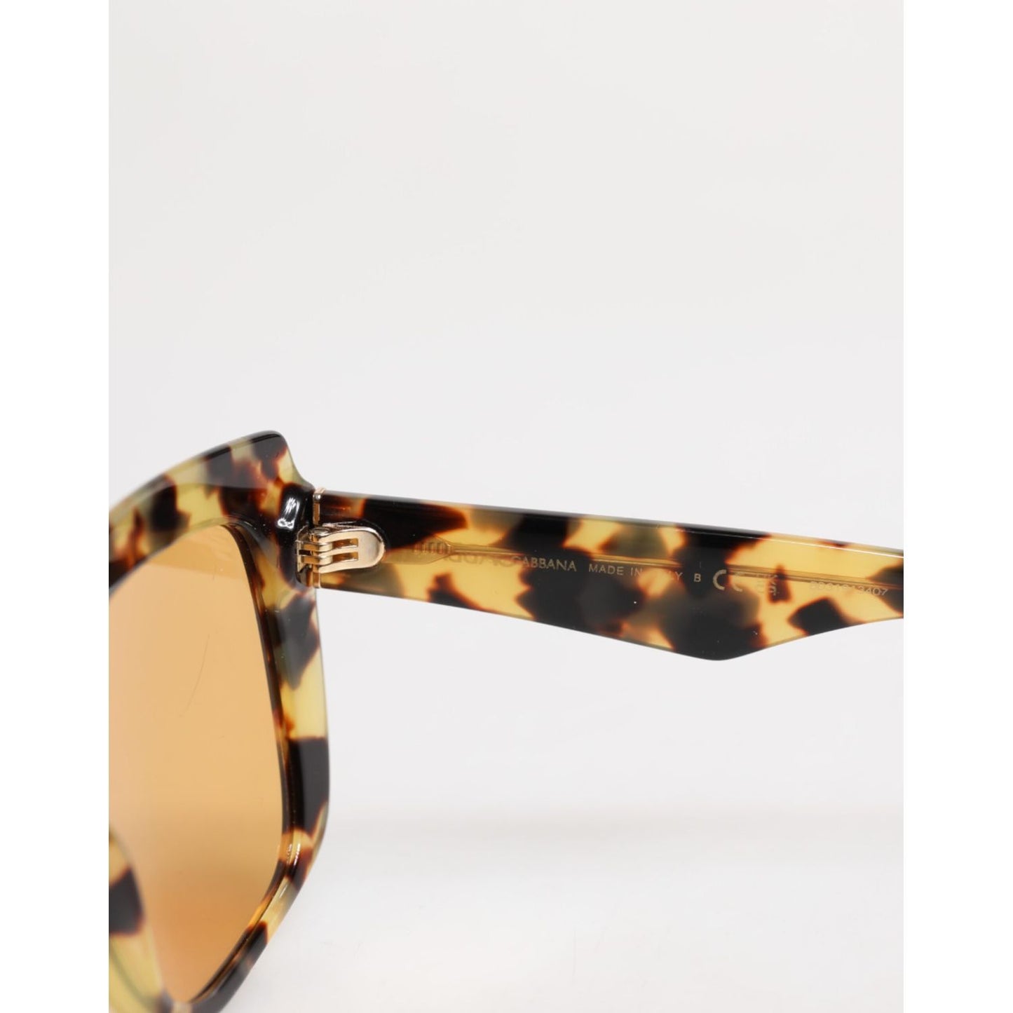 Dolce & Gabbana Black Yellow Havana Leopard Square Shades Sunglasses