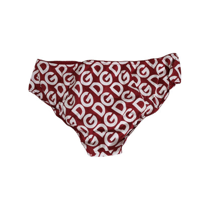 Dolce & Gabbana Bordeaux DG Logo Slip Bottom Brief Underwear