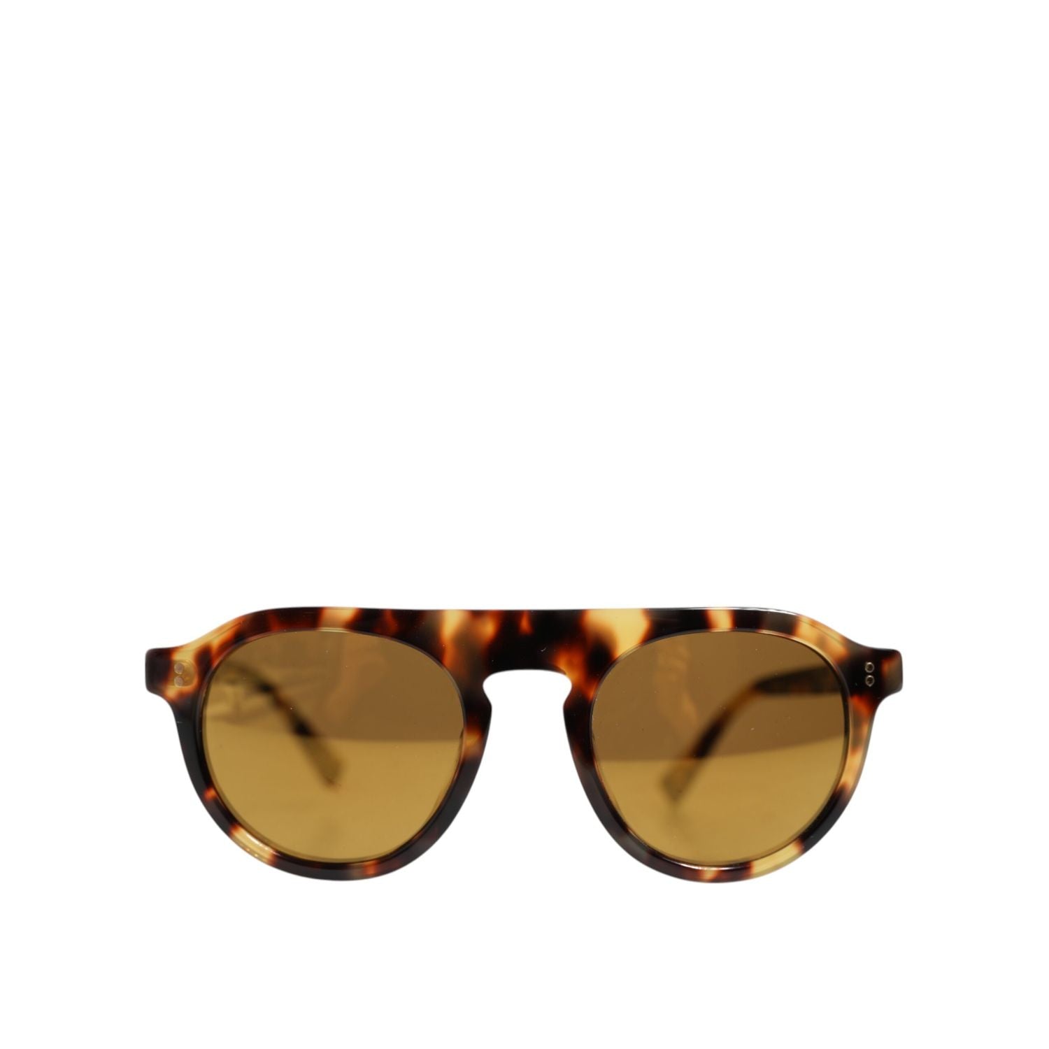 Dolce & Gabbana Brown Acetate Round Leopard Print Eyewear Sunglasses