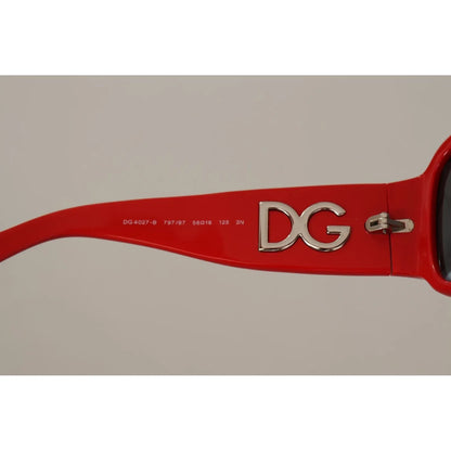 Dolce & Gabbana DG4027 Red Crystal Black Lens Shades Sunglasses