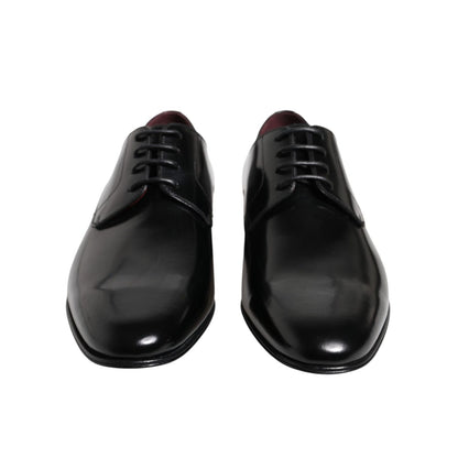Dolce & Gabbana Men Dress Black Calfskin Leather Derby Shoes