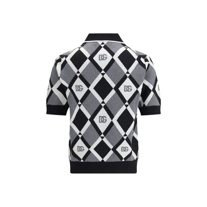 Dolce & Gabbana Multicolor Fleece Wool Polo Shirt
