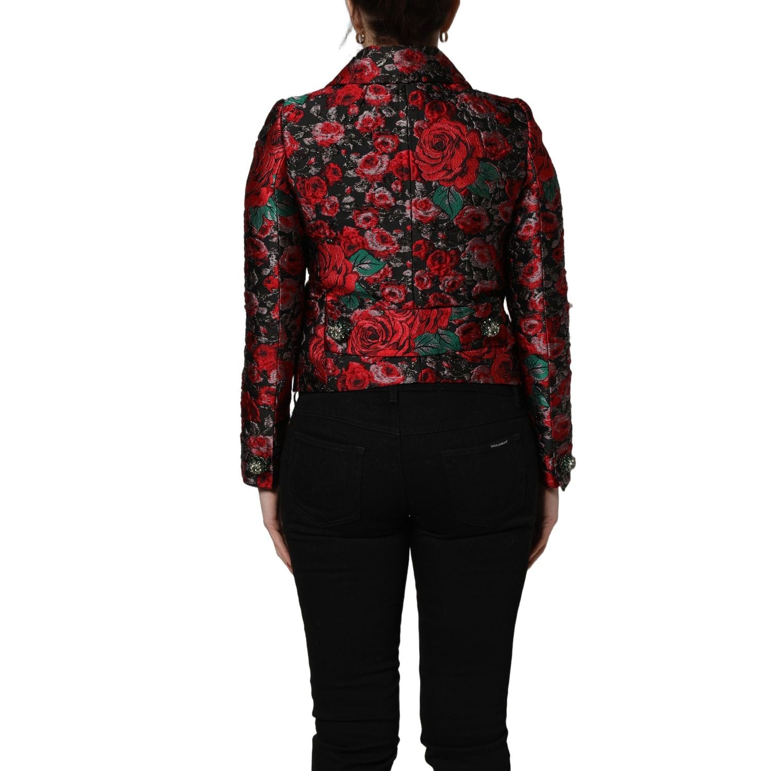 Dolce & Gabbana Multicolor Floral Brocade ButtonBlazer Jacket