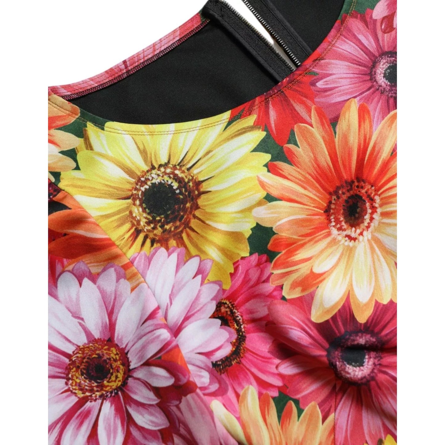 Dolce & Gabbana Multicolor Floral Print Sheath Mini Dress