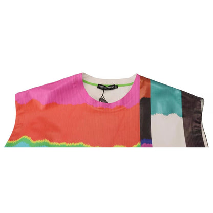 Dolce & Gabbana Multicolor Print Blouse Cotton Tank TV Print T-shirt