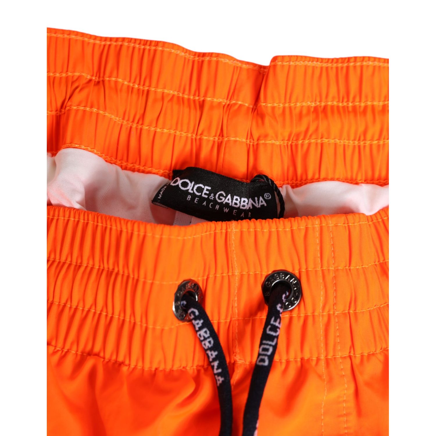 Dolce & Gabbana Orange Polyester Beachwear Men Shorts Swimwear