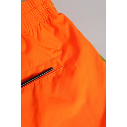 Dolce & Gabbana Orange Polyester Beachwear Men Shorts Swimwear