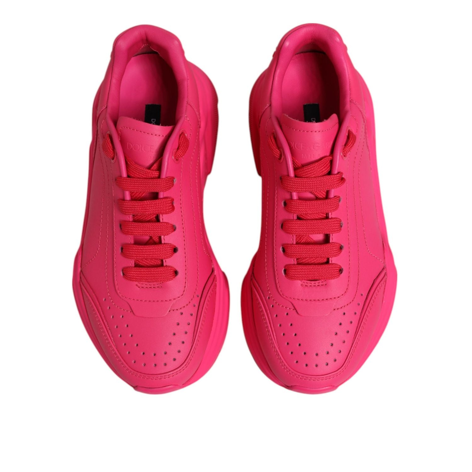Dolce & Gabbana Pink Leather Daymaster Low Top Sneakers Shoes