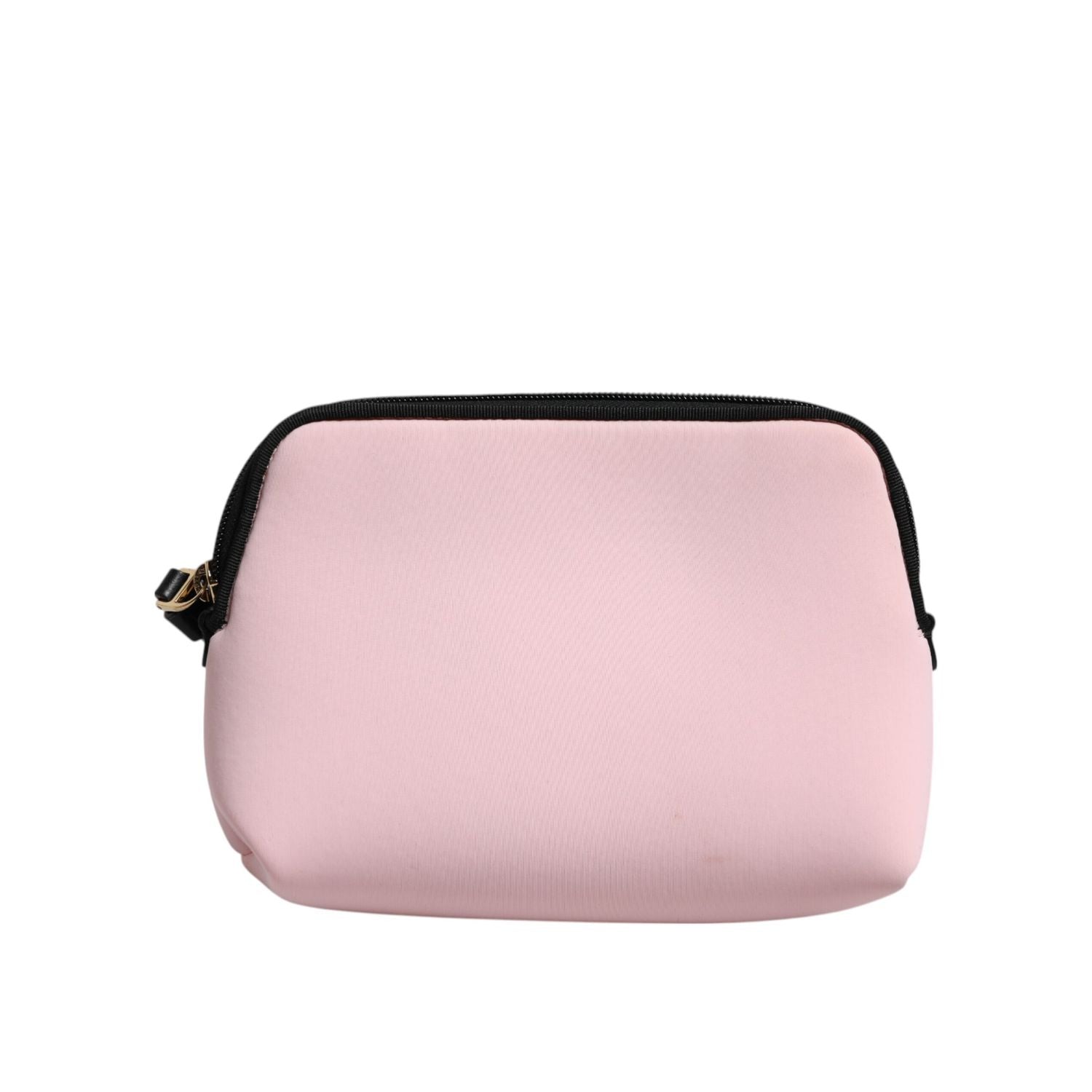 Dolce & Gabbana Pink Solid Nylon DG Logo Print Clutch Zip Borse Pouch Bag