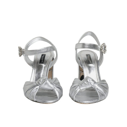 Dolce & Gabbana Silver Mirror Heels KEIRA Sandals Shoes