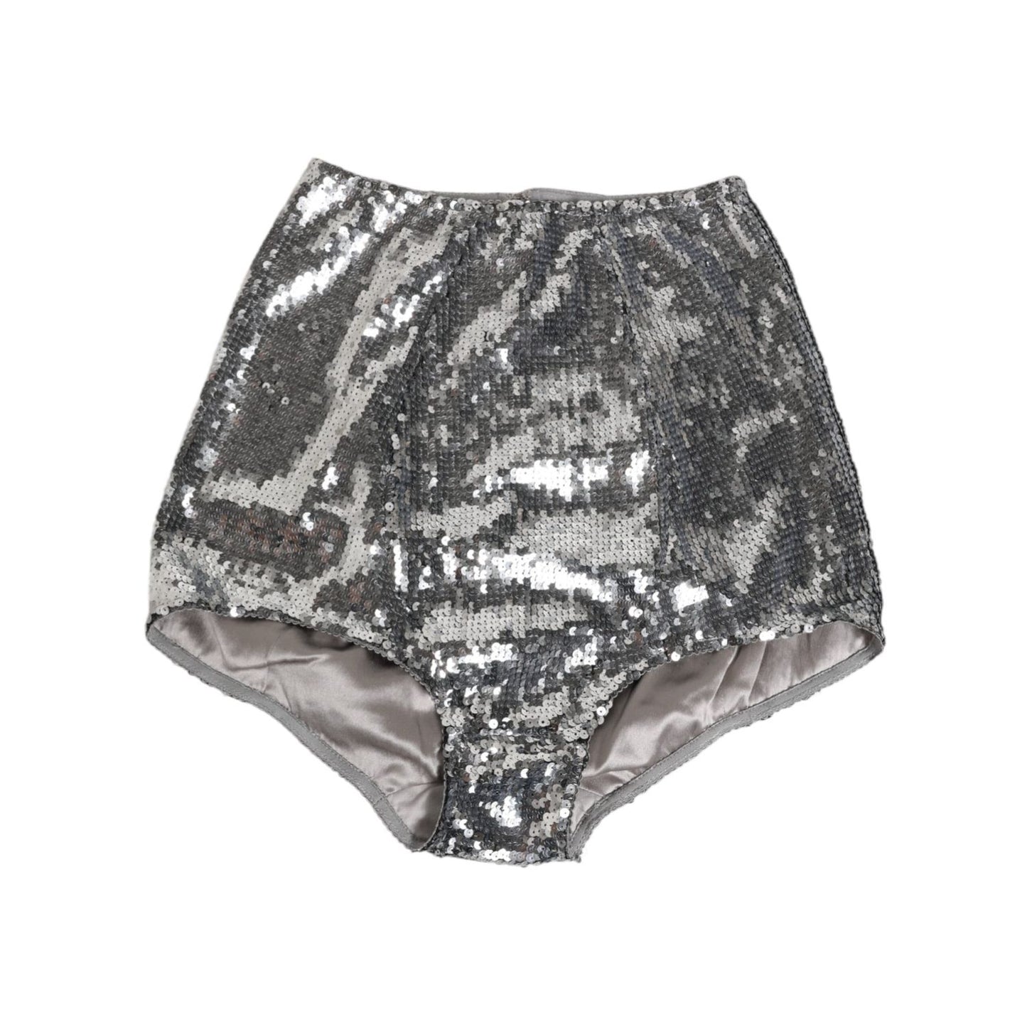 Dolce & Gabbana Silver Nylon Sequined Slip Girdle Panty Underwear