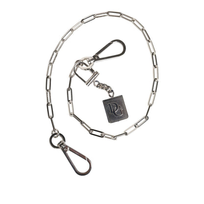 Dolce & Gabbana Silver Tone Metal Chain DG Charm Belt Keychain