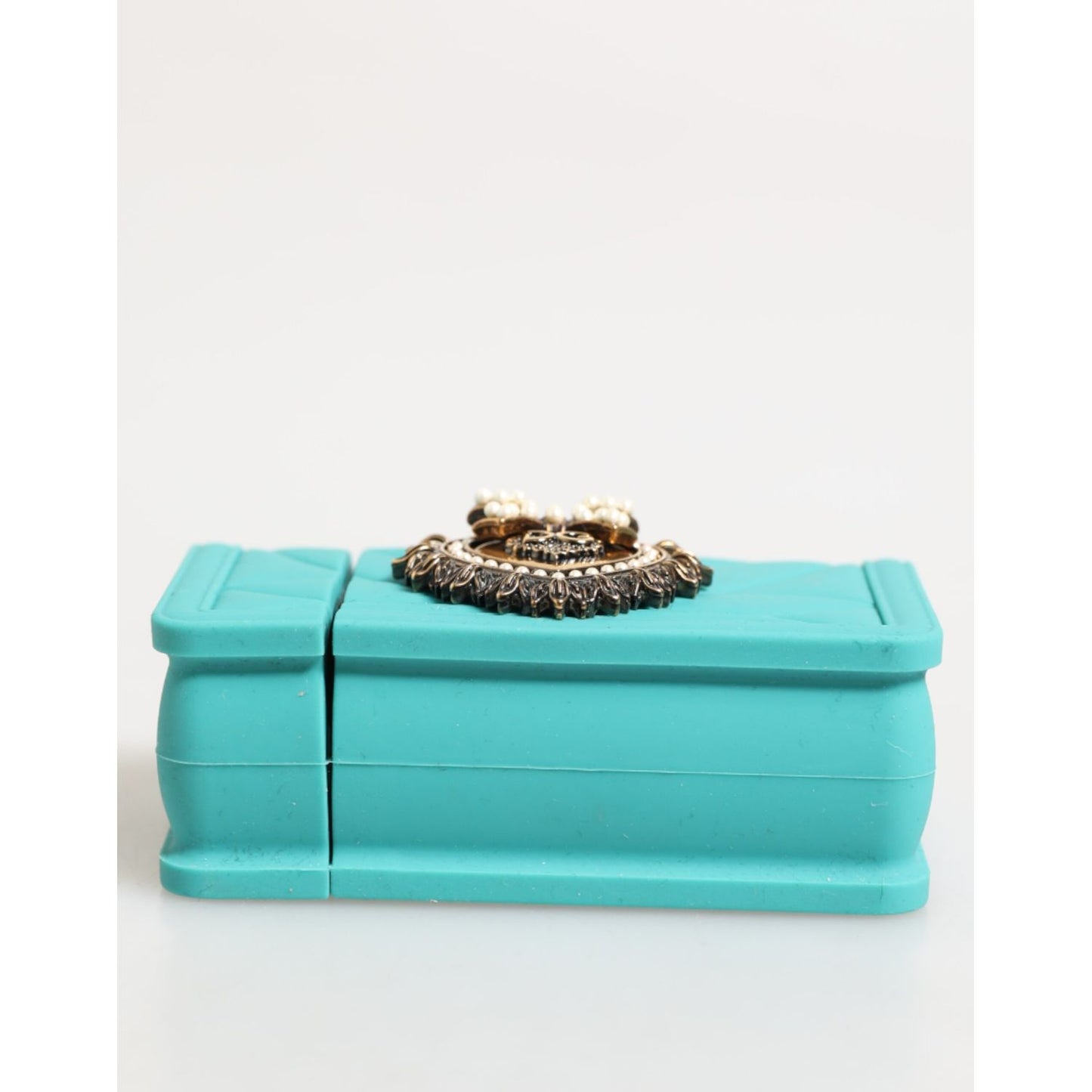 Dolce & Gabbana Turquoise Silicone Devotion Heart Cover Bag Airpods Case