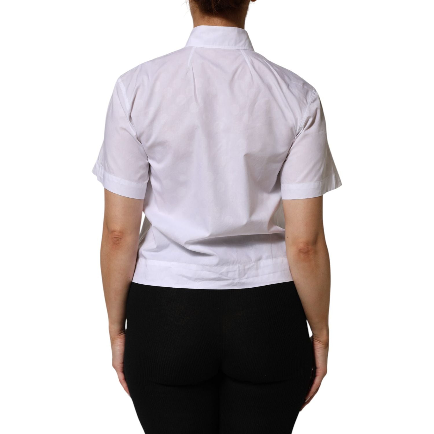 Dolce & Gabbana White Collared Short Sleeve Polo Shirt Top