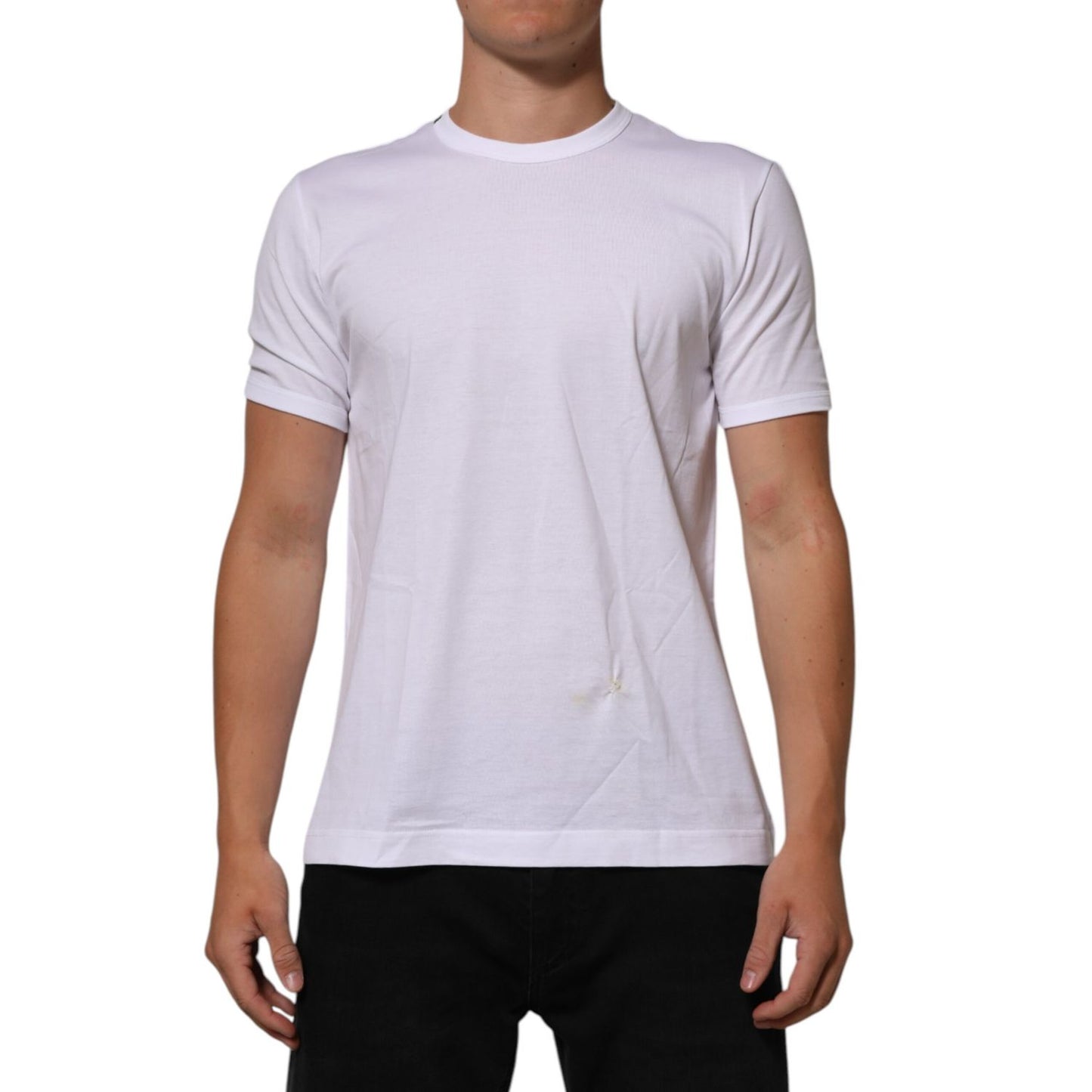 Dolce & Gabbana White Goodluck 2021 Cotton Crew Neck T-shirt