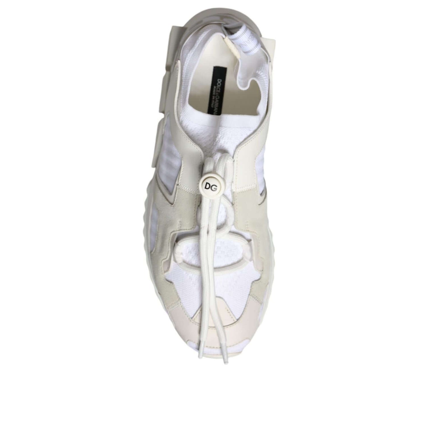 Dolce & Gabbana White Mesh Sorrento Trekking Sneakers Shoes