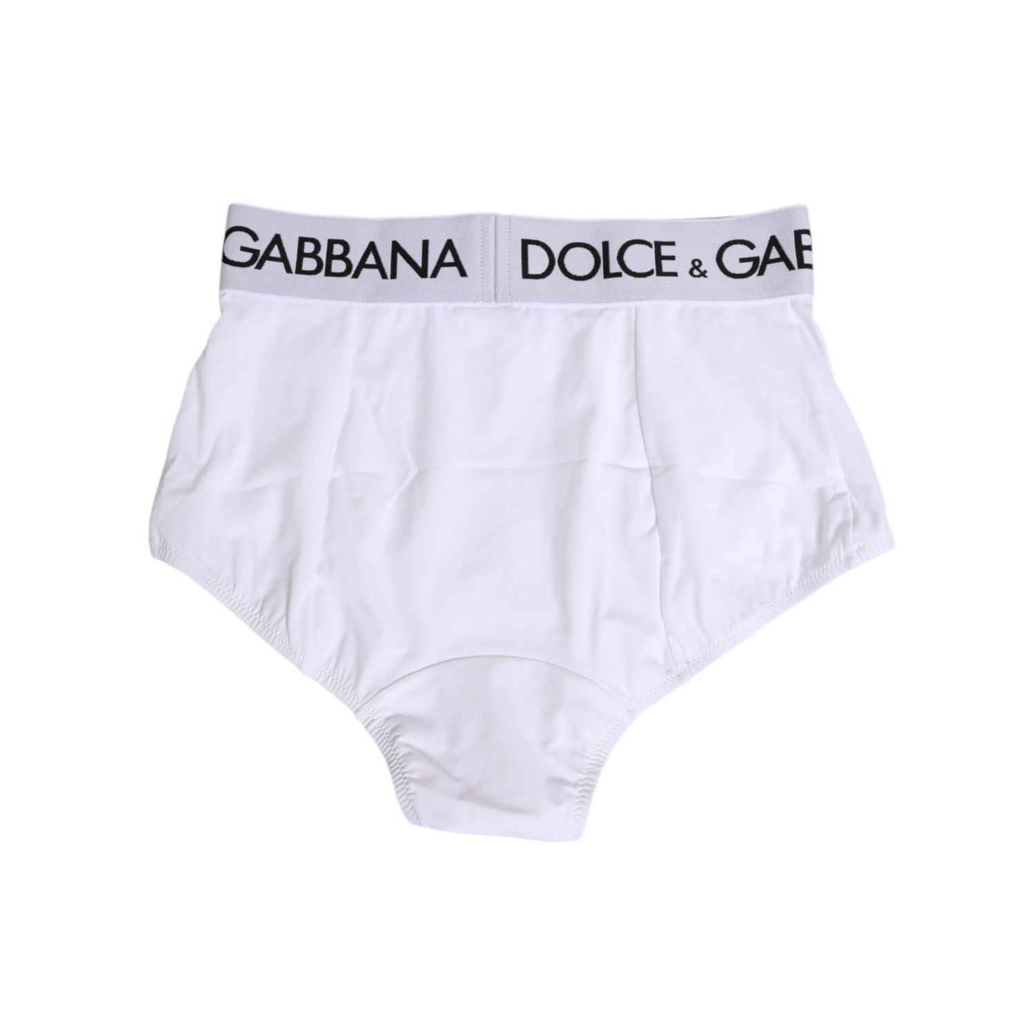 Dolce & Gabbana White Nylon Logo Waistband Panty Underwear