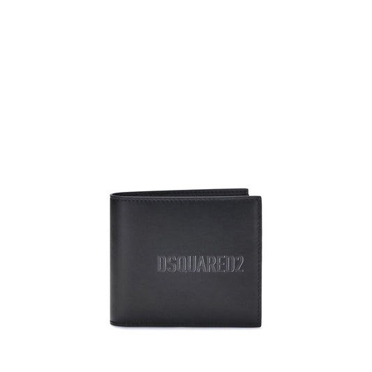 Dsquared² Black Calf Leather Bos Taurus Wallet