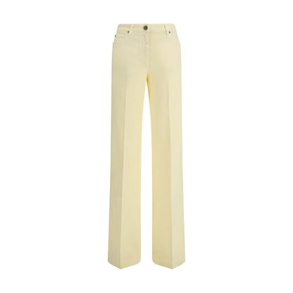 Etro Yellow Cotton Straight-Leg Jeans