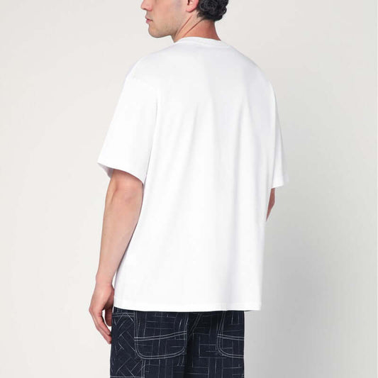 KENZO White cotton T-shirt with logo FF55TS4914SGCO/R_KENZO-01_323
