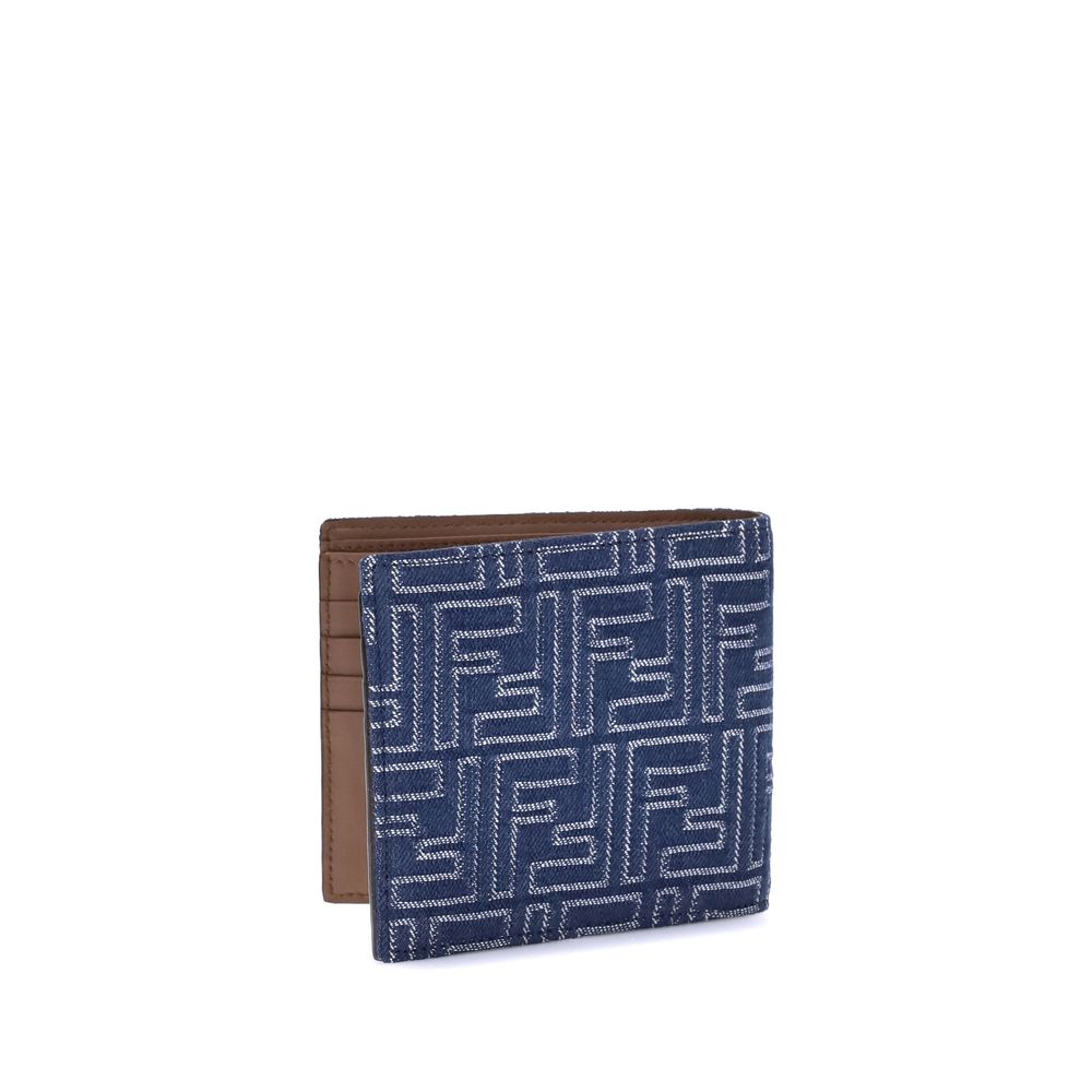 Fendi Blue Fabric Wallet