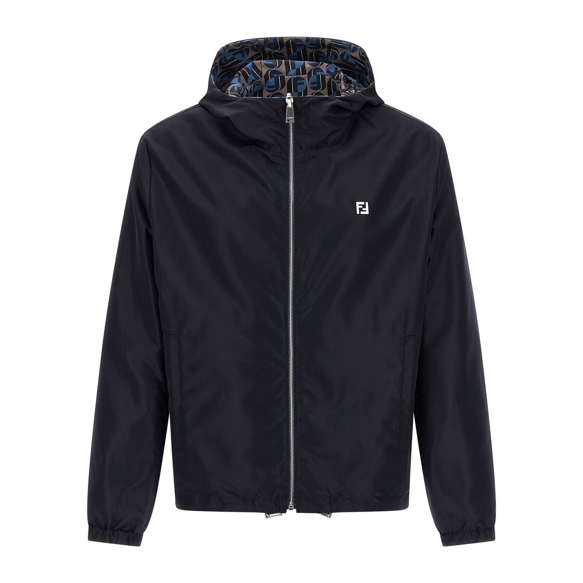 Fendi Blue Polyester Shell Jacket