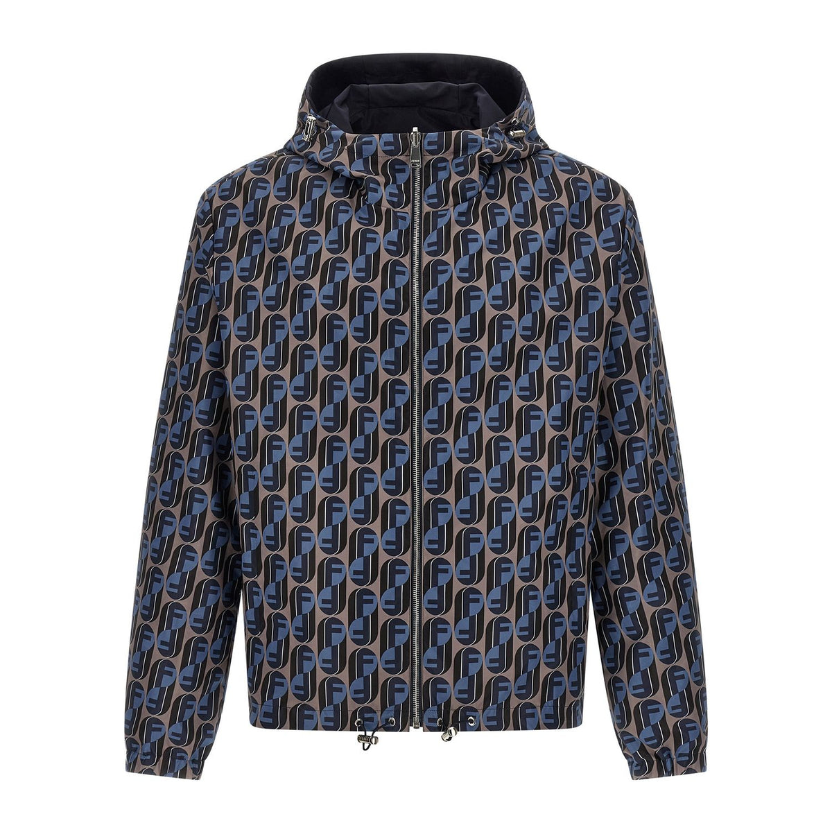 Fendi Blue Polyester Shell Jacket