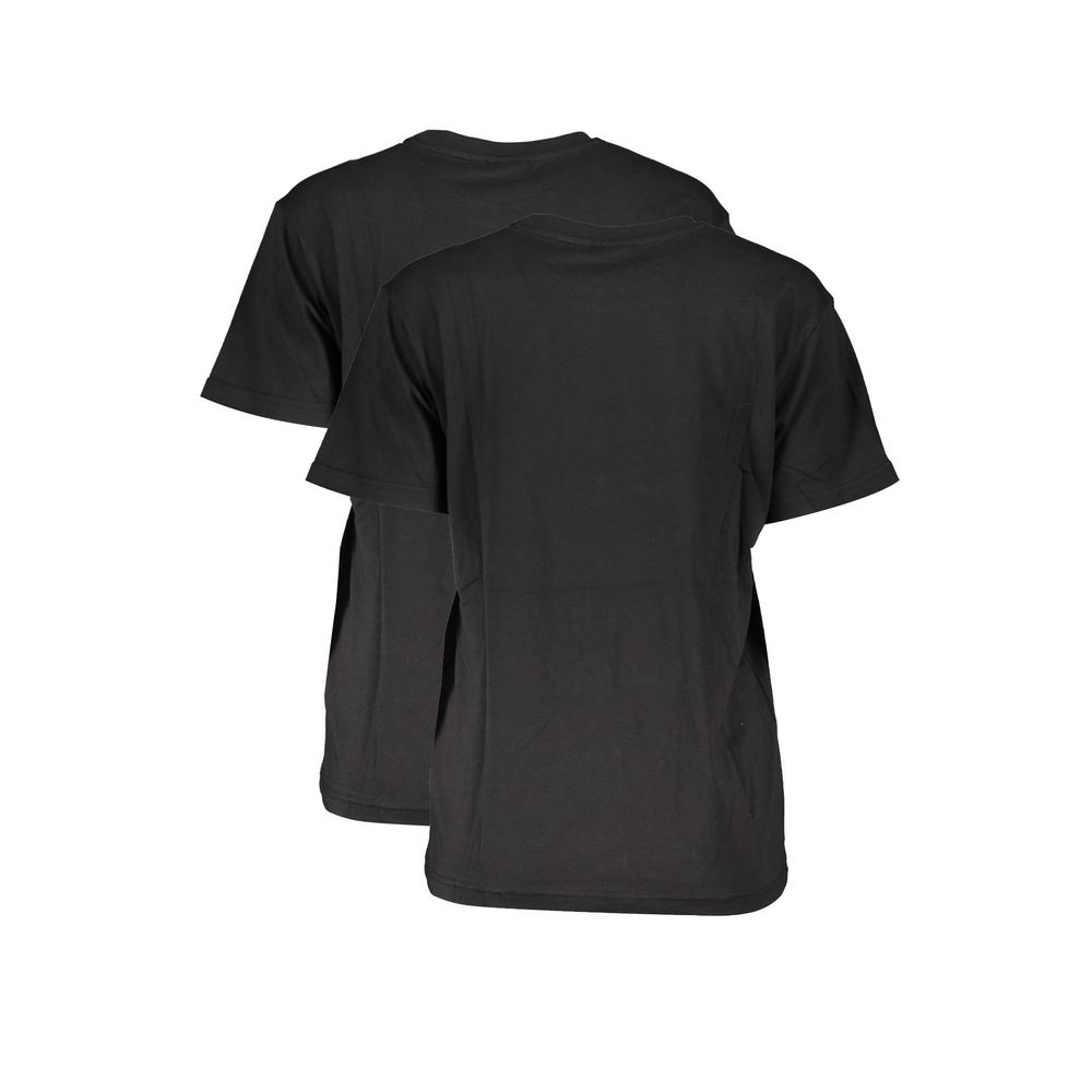 Fila Black Cotton Women T-Shirt twin pack featuring classic crew neck and bold branding for timeless style and comfort.