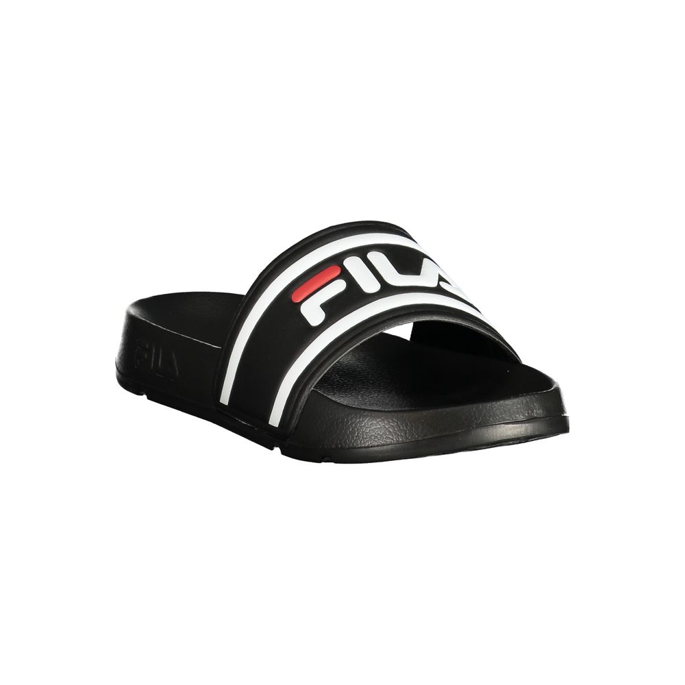 Fila Black Polyethylene Women Sandal, sporty-chic design with contrasting details and Fila logo for casual ensemble.