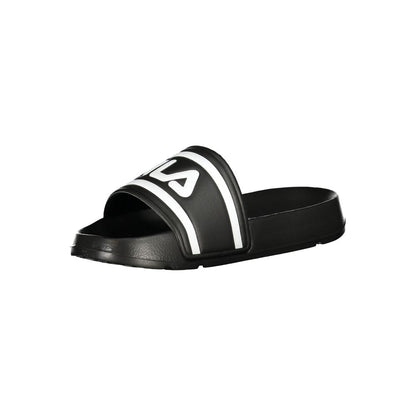 Fila Black Polyethylene Women Sandal with logo, sporty-chic design, and contrasting details.