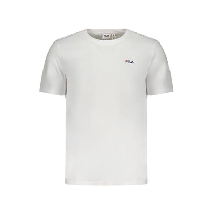 Fila White Cotton T-Shirt, short sleeve crew neck with logo, organic cotton, bi-pack, white/black print.