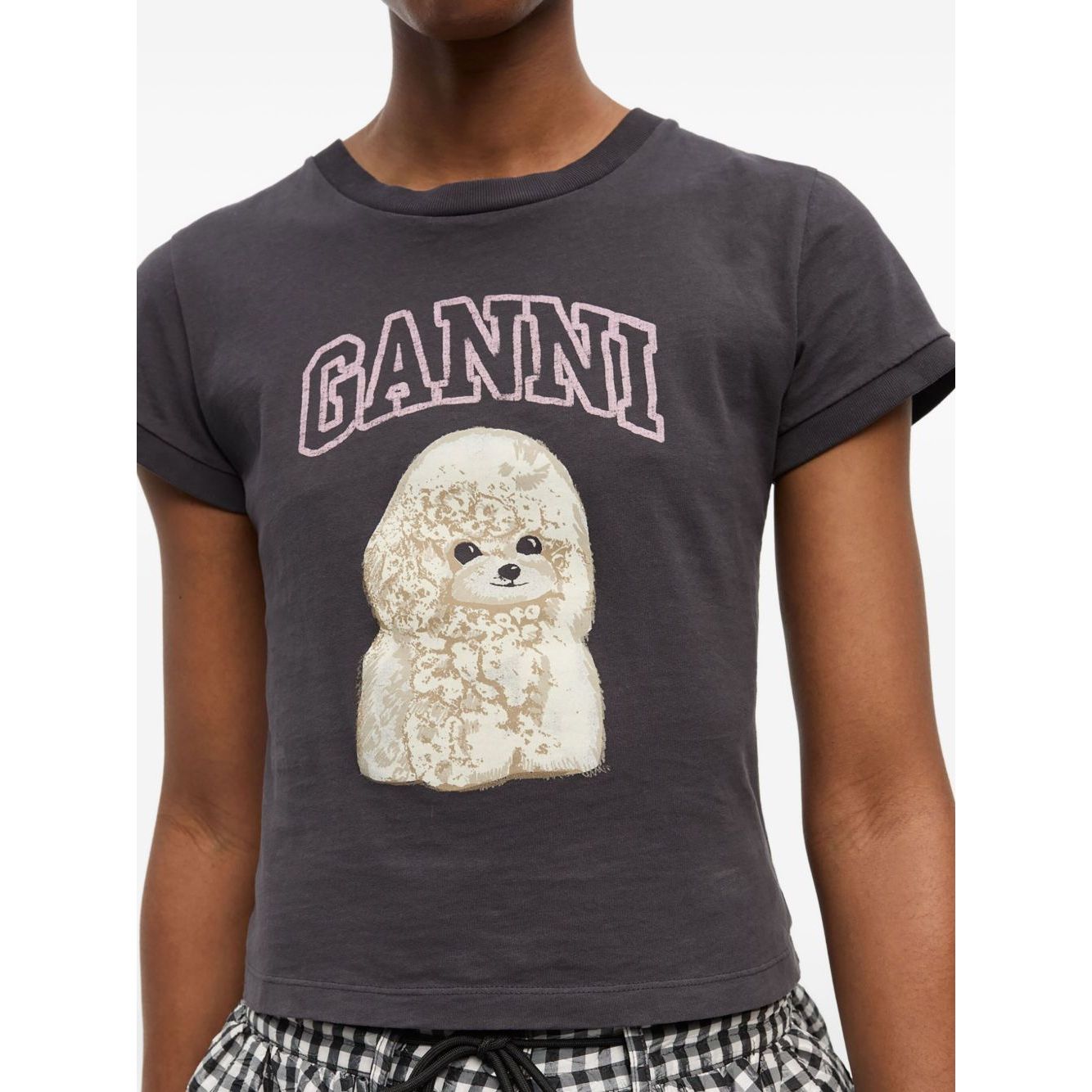 GANNI T-shirts and Polos Grey