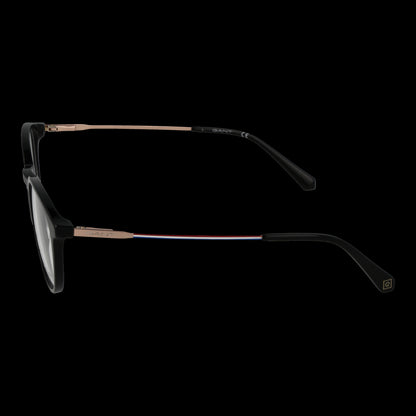 Side view of GANT MOD. GA3259 52001 gent's glasses, showing sleek black frame design and gold accents.