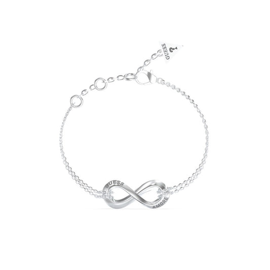 Elegantly designed GUESS JEWELS JEWELRY Mod. JUBB05050JWRHS bracelet featuring a silver infinity design.