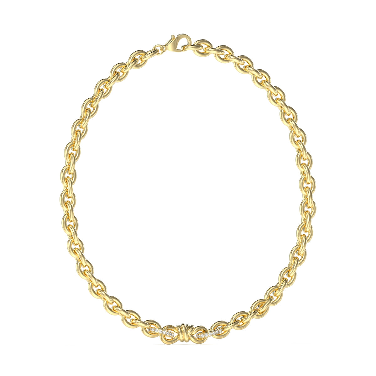 GUESS JEWELS JEWELRY Mod. JUBN04005JWYGT-U necklace showcasing elegant gold links.