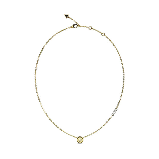 Elegant necklace from GUESS JEWELS JEWELRY Mod. JUBN04593JWYGT-U collection, featuring a delicate gold chain and pendant.