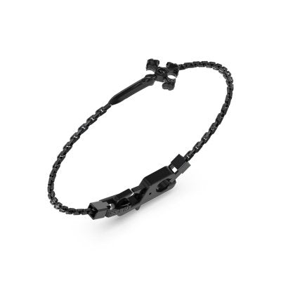 GUESS JEWELS JEWELRY Mod. JUMB04026JWBKS elegant black bracelet