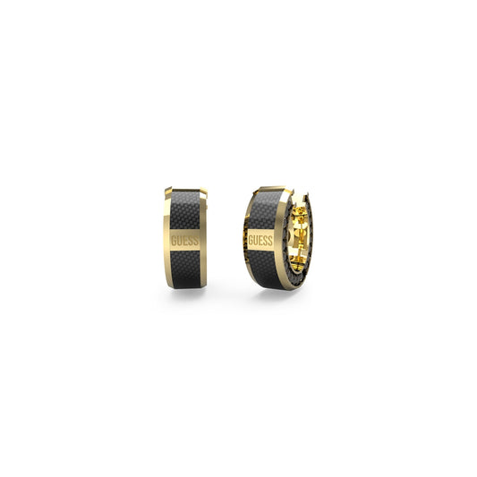 GUESS JEWELS JEWELRY Mod. JUME04042JWYGBKT-U earrings in gold and black design