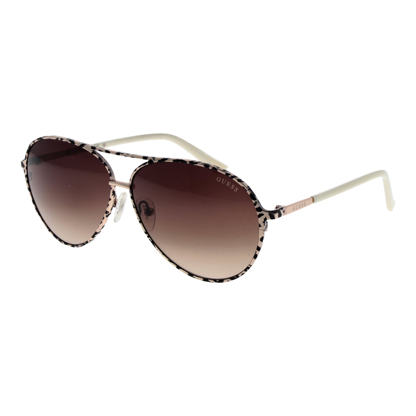 GUESS MOD. GU7847 6033F sunglasses for ladies, stylish eyewear with leopard print and gradient lenses.