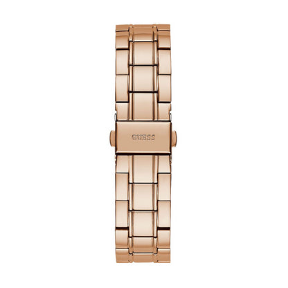 Rose gold watch bracelet for GUESS Mod. GW0380L3 made from stainless steel with clasp closure.