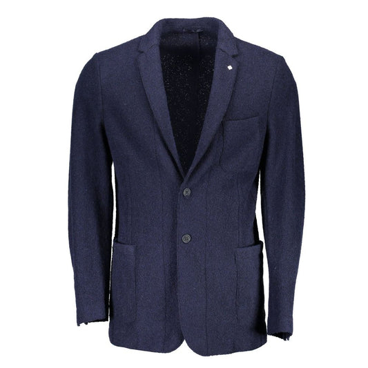 Gant Blue Wool Blazer 1728,67400106144,Blazers - Suits & Blazers - Clothing,Blue,Clothing,Gant,IT50 | L,Men,New with tags,Suits & Blazers - Clothing