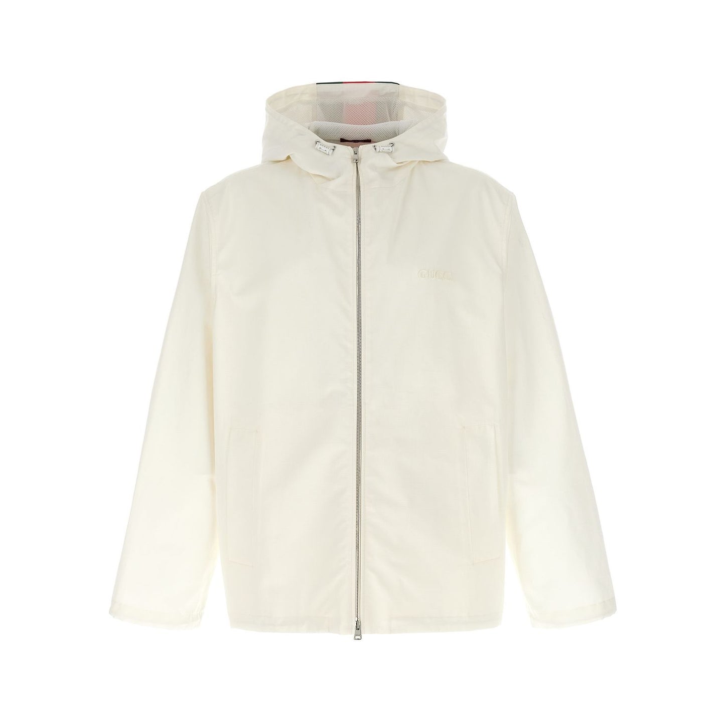 Gucci White Cotton Shell Jacket