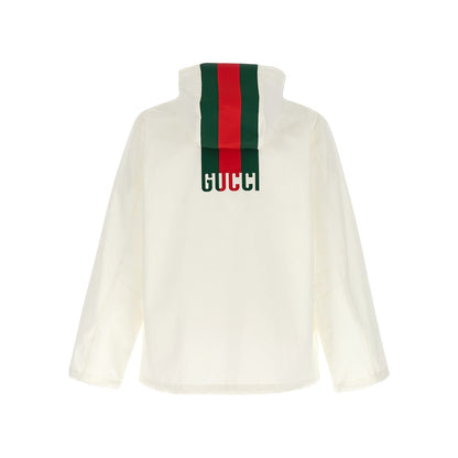 Gucci White Cotton Shell Jacket