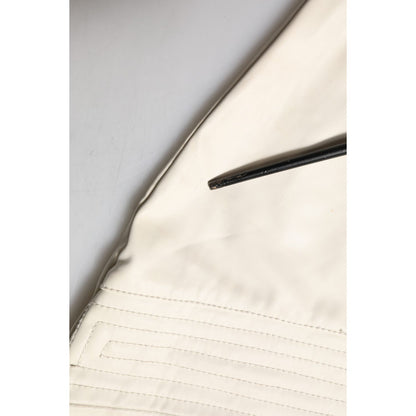 Guess Beige Faux Leather Quilted Mini High Waist Women Skirt